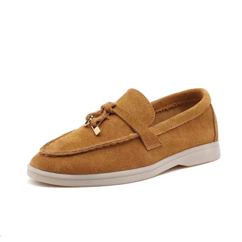 Damen-Slipper mit Quasten-Detail und flacher Sohle
