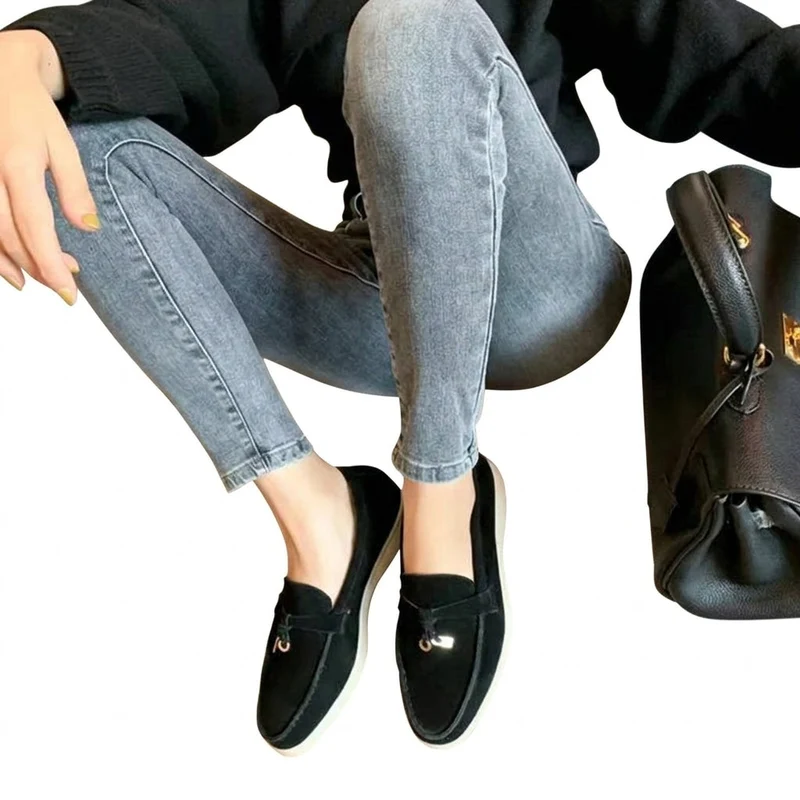 Damen-Slipper mit Quasten-Detail und flacher Sohle