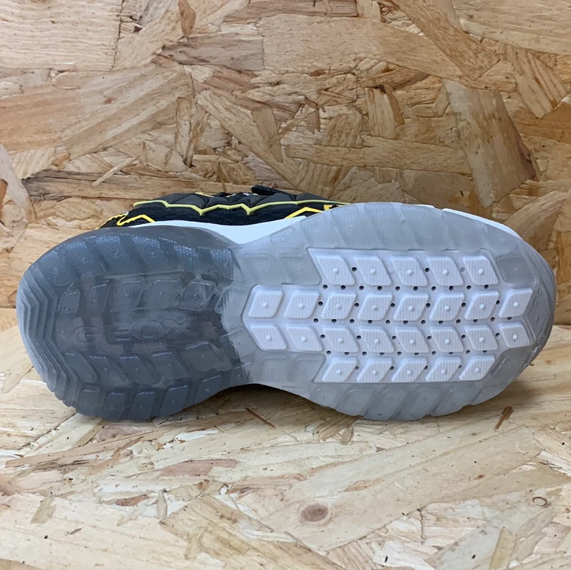 Geox Leuchtende Fledermaus-Turnschuhe für Kinder – Schwarz/Gelb