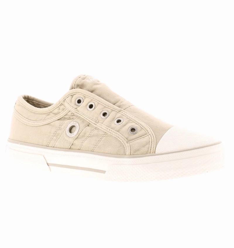 S.Oliver Damen Slip On Canvas Trainer - Creme