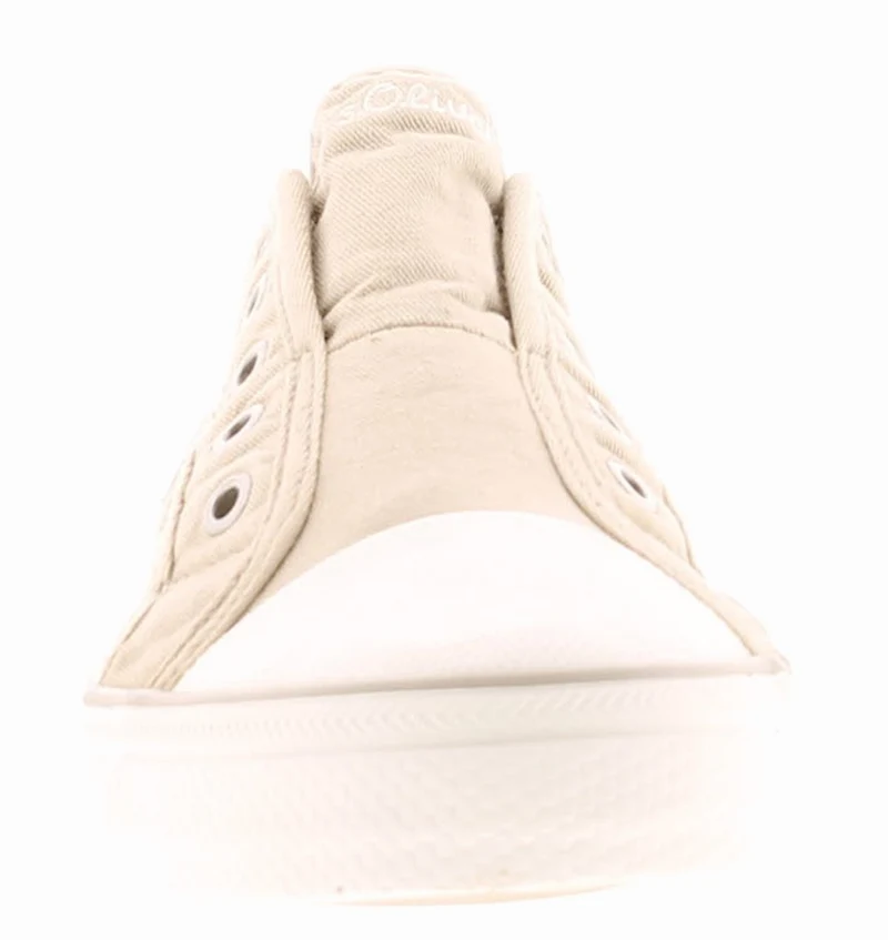 S.Oliver Damen Slip On Canvas Trainer - Creme
