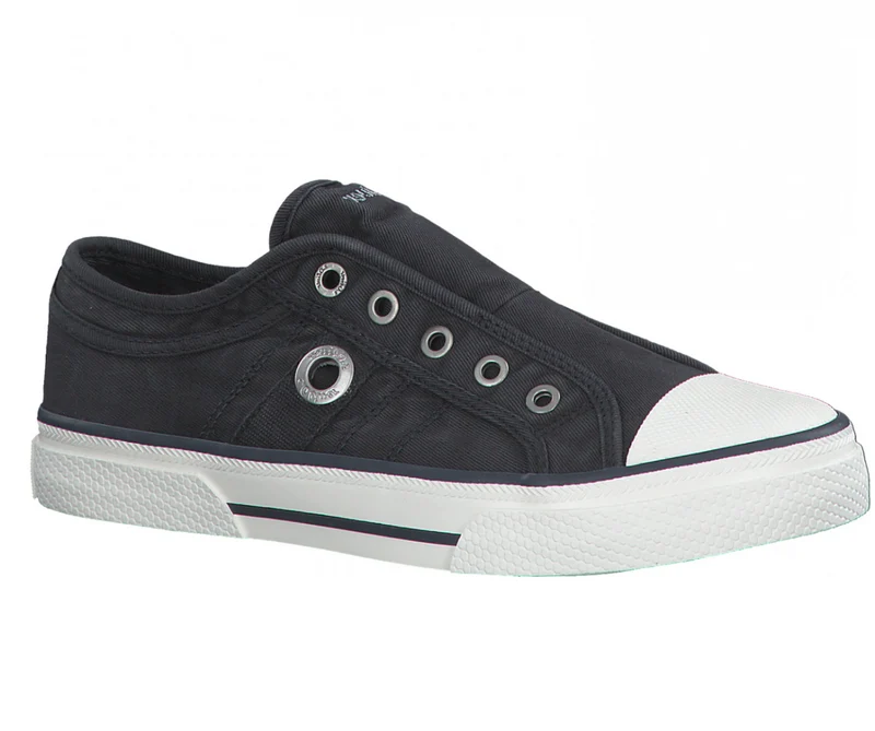 S.Oliver Damen Slip-On Canvas-Trainer – Marineblau