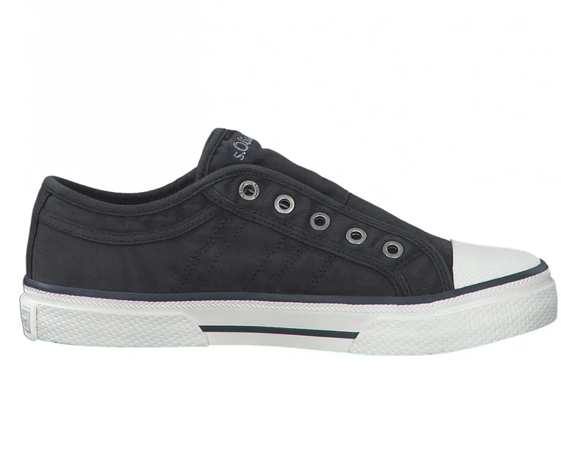 S.Oliver Damen Slip-On Canvas-Trainer – Marineblau