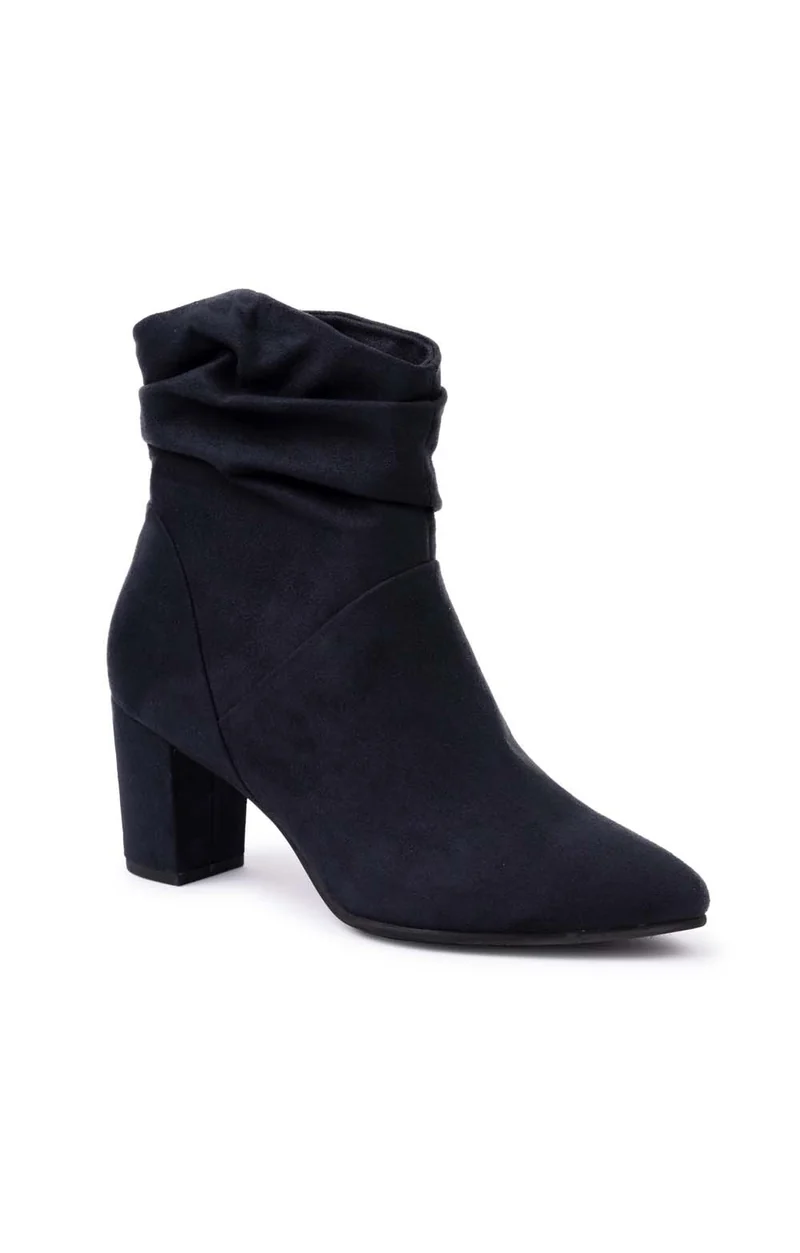 Marco Tozzi Modische Damen-Wildlederstiefel – Marineblau