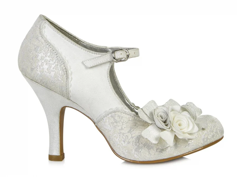 Ruby Shoo Emily Hochzeitsschuh für Damen – Silber