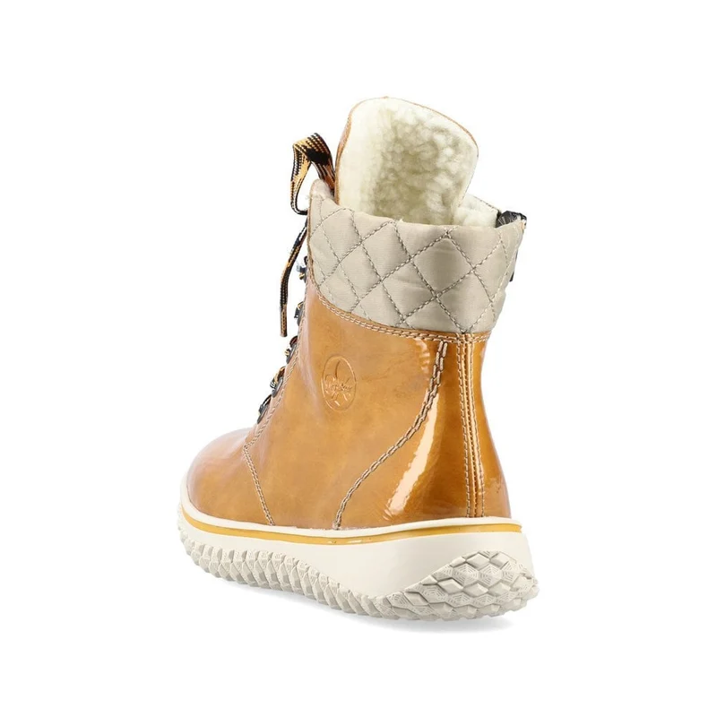 Rieker Damen-Stiefelette mit Fleece-Futter – Gelb
