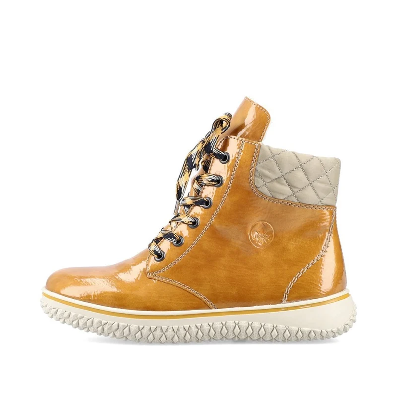 Rieker Damen-Stiefelette mit Fleece-Futter – Gelb