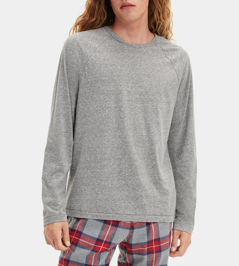 UGG Herren-Pyjama-Box-Set Steiner – Grau / Rot