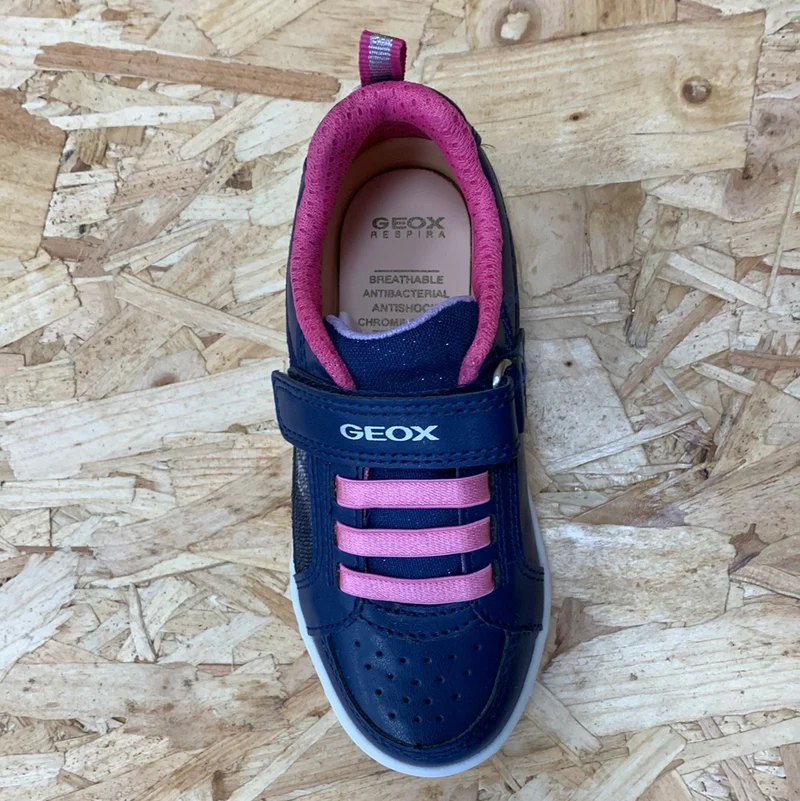 Geox Kinder J Skylin GF Trainer – Marine / Fuchsia