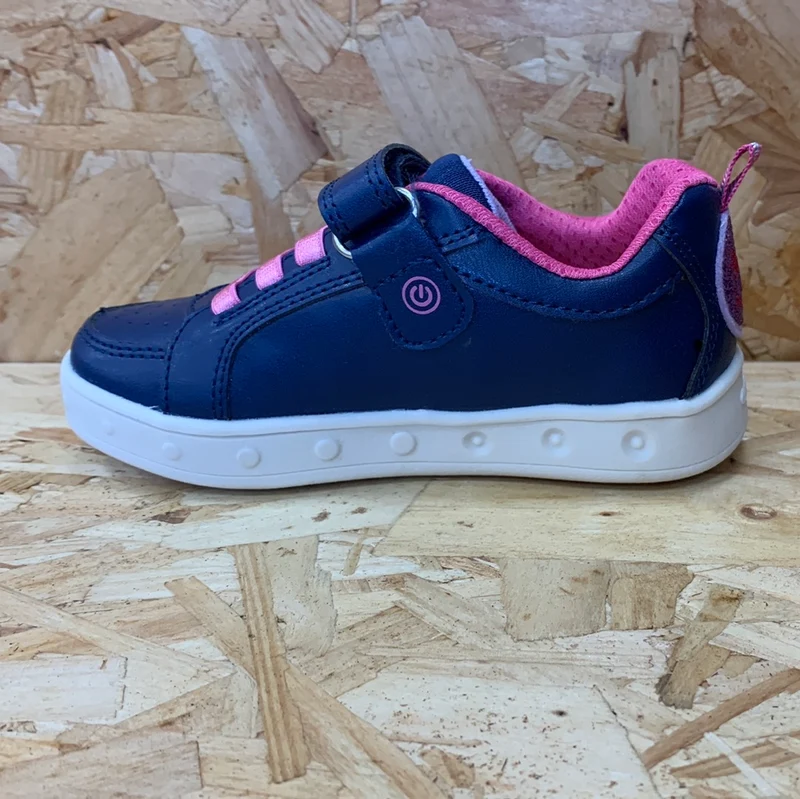 Geox Kinder J Skylin GF Trainer – Marine / Fuchsia