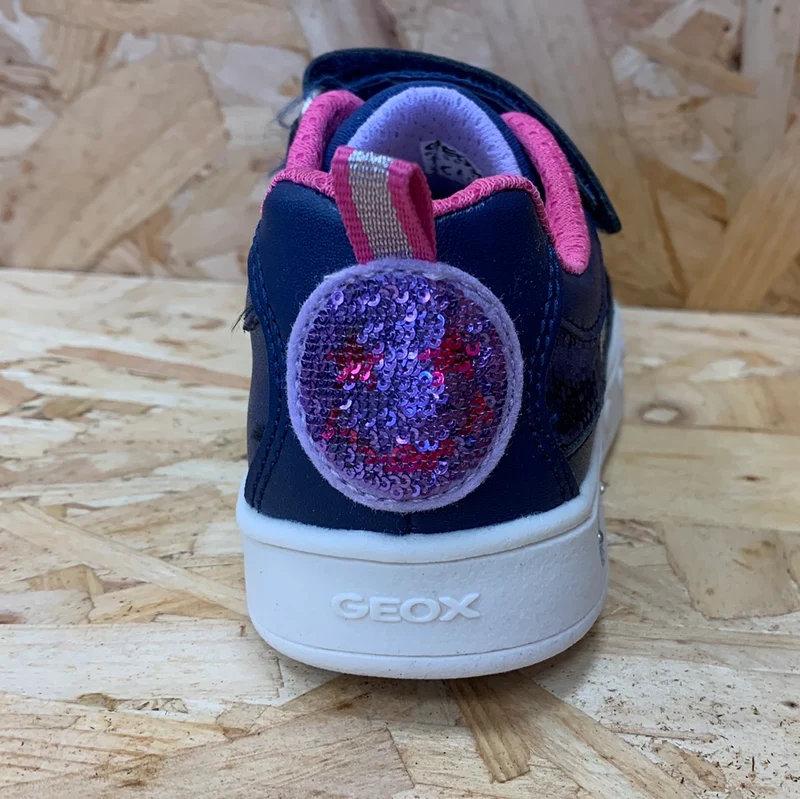 Geox Kinder J Skylin GF Trainer – Marine / Fuchsia
