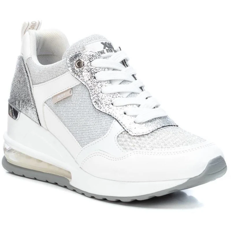 XTI Damenmode-Sneaker mit Keilabsatz – Weiß