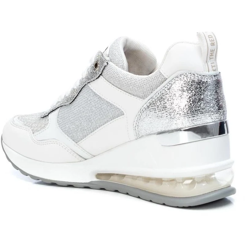 XTI Damenmode-Sneaker mit Keilabsatz – Weiß