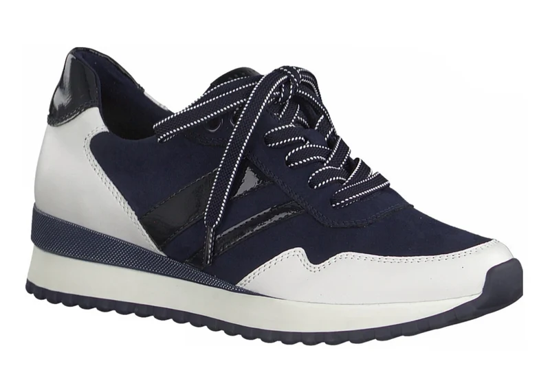 Marco Tozzi Damen Trainer - Weiß / Marineblau