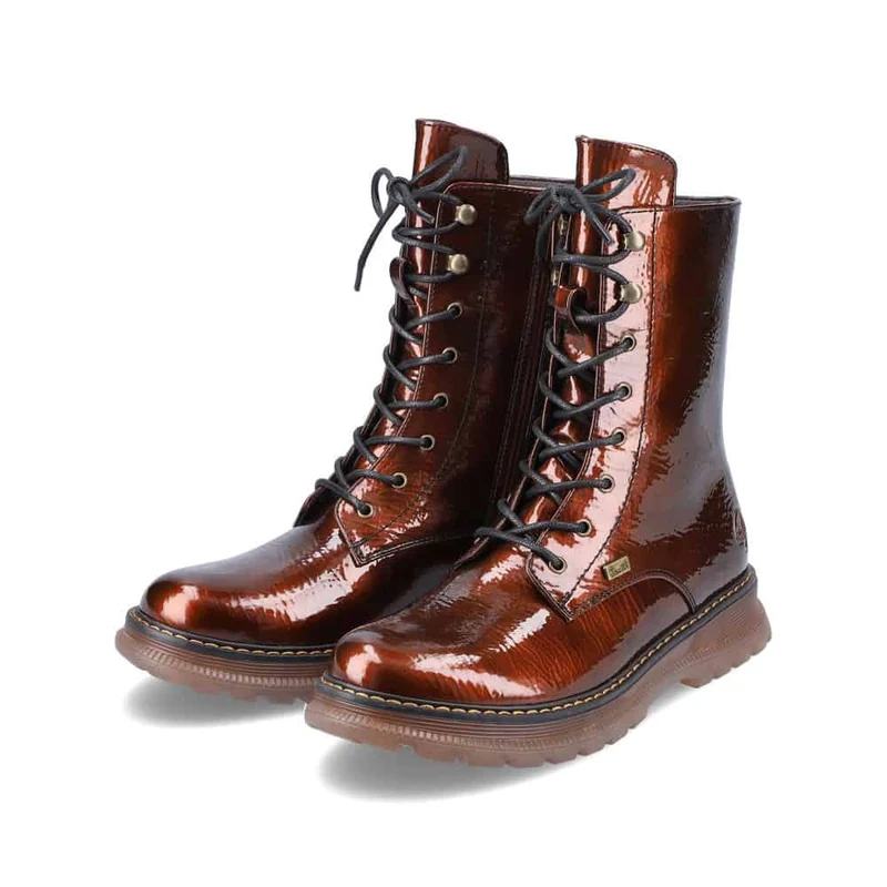 Rieker Modischer Lackstiefel für Damen – Braun