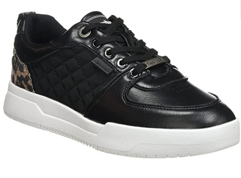 Refresh Gesteppter Damen-Sneaker – Schwarz