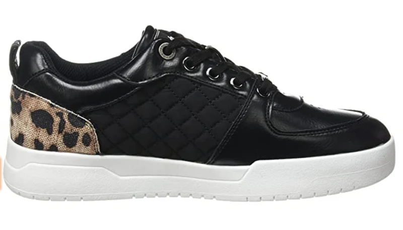 Refresh Gesteppter Damen-Sneaker – Schwarz