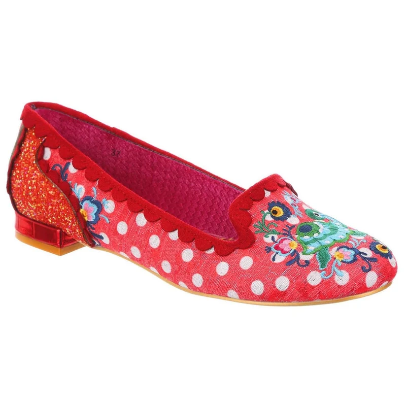 Irregular Choice Womens Oh Darling Damen-Flats - Rot