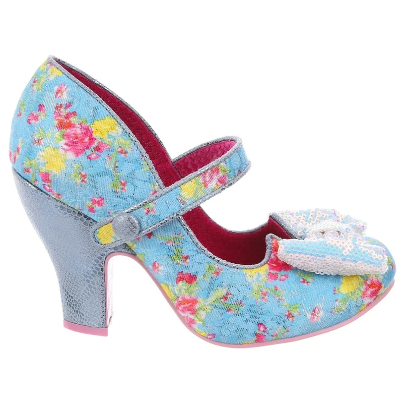 Irregular Choice Fancy That High Heel-Schuh für Damen – Blau geblümt