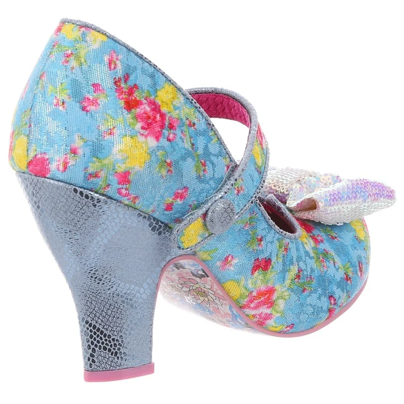 Irregular Choice Fancy That High Heel-Schuh für Damen – Blau geblümt