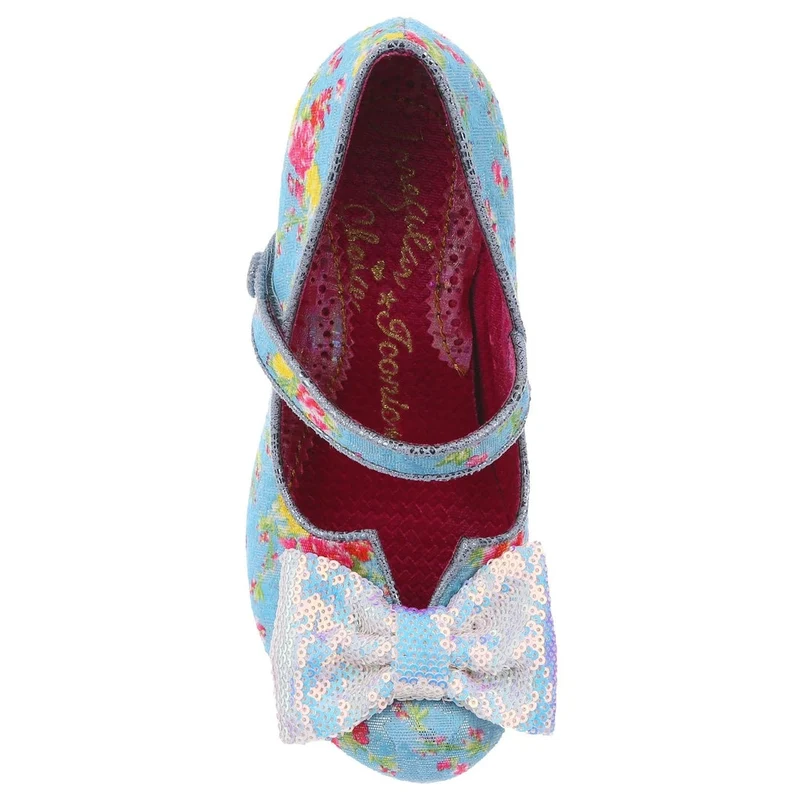 Irregular Choice Fancy That High Heel-Schuh für Damen – Blau geblümt