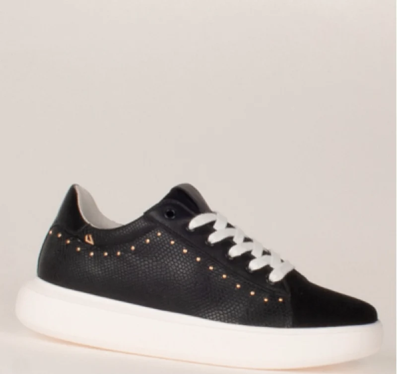Una Healy Damenmode-Sneaker „True Love“ für Damen – Vinyl Schwarz