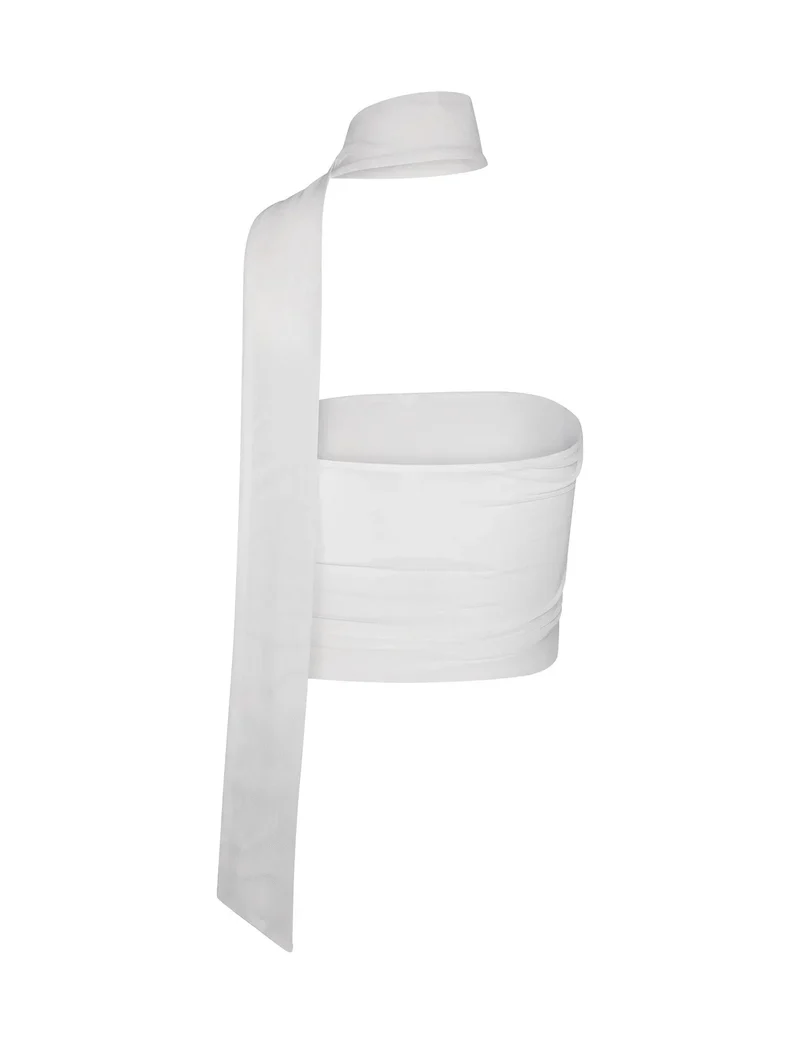 Damen-Oberteil mit asymmetrischem Halsband und One-Shoulder-Design