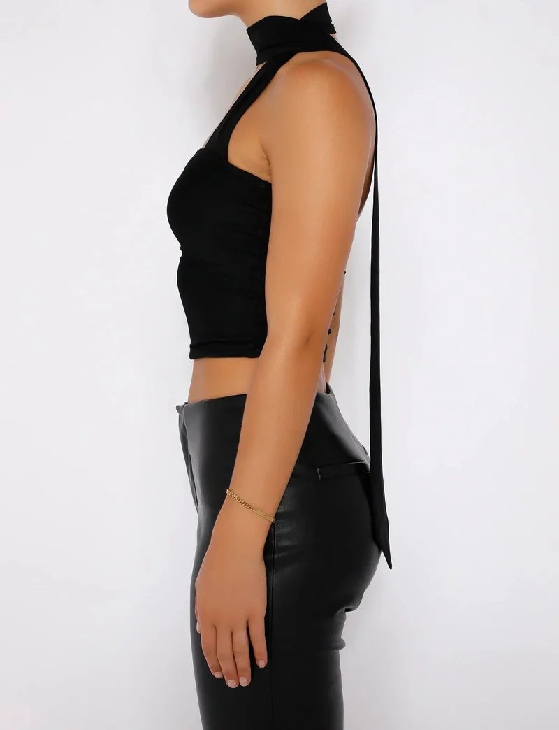 Damen-Oberteil mit asymmetrischem Halsband und One-Shoulder-Design