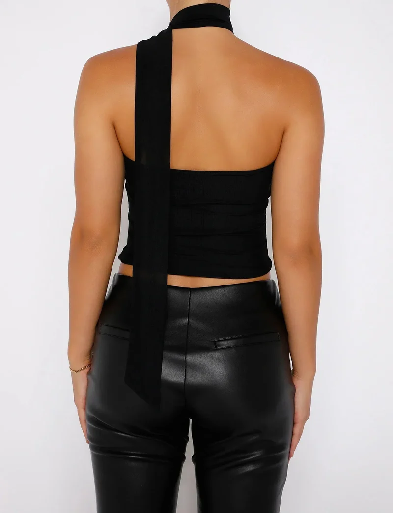 Damen-Oberteil mit asymmetrischem Halsband und One-Shoulder-Design