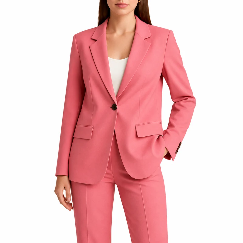 Damen Zweiteiliges Set mit Blazer und Hose mit Reverskragen