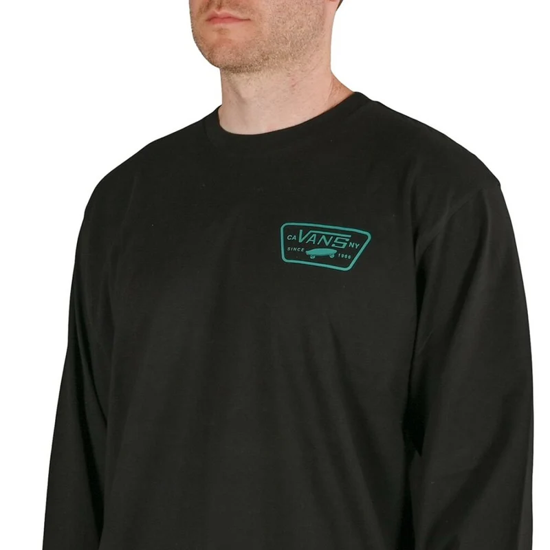 Vans Herren Langarm-T-Shirt – Schwarz / Grün