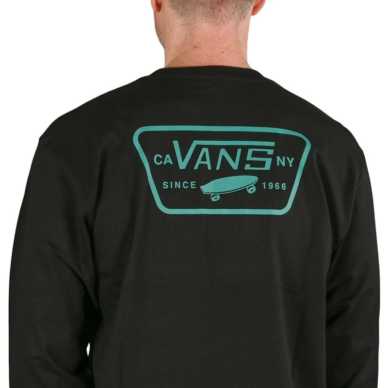 Vans Herren Langarm-T-Shirt – Schwarz / Grün