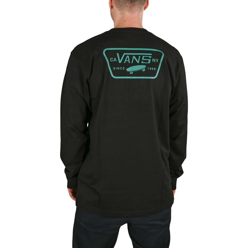 Vans Herren Langarm-T-Shirt – Schwarz / Grün