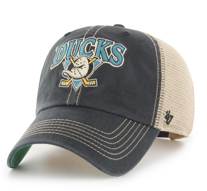'47 Brand Unisex Anaheim Ducks Trucker-Mütze – Schwarz