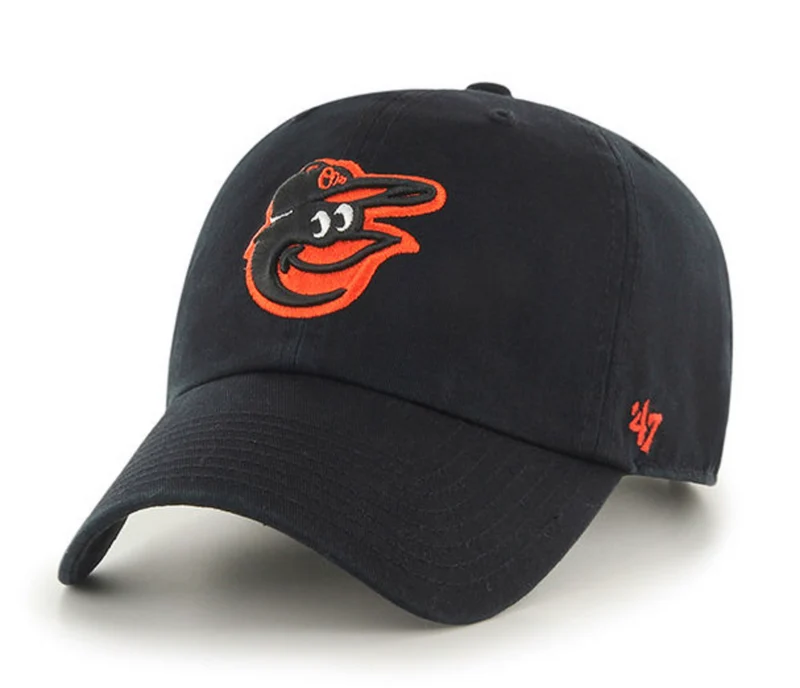 '47 Brand Unisex Baltimore Orioles Clean Up Cap – Schwarz