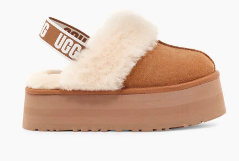 UGG Funkette-Hausschuhe für Damen – Kastanie