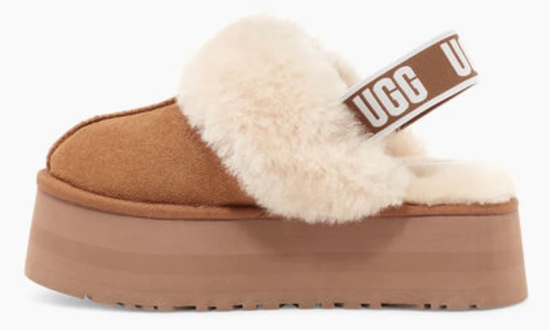 UGG Funkette-Hausschuhe für Damen – Kastanie