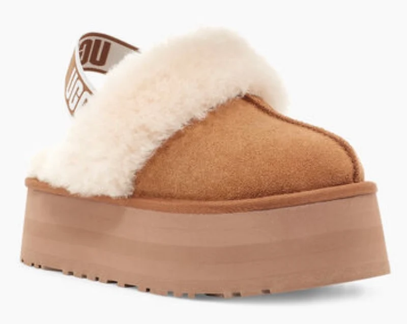 UGG Funkette-Hausschuhe für Damen – Kastanie