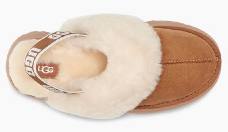 UGG Funkette-Hausschuhe für Damen – Kastanie