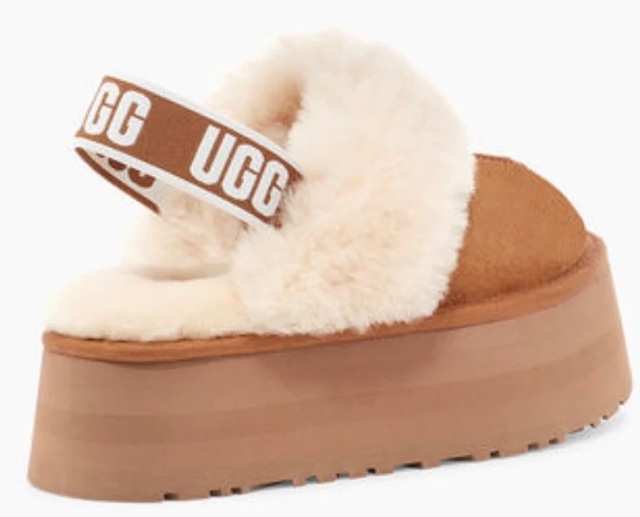 UGG Funkette-Hausschuhe für Damen – Kastanie