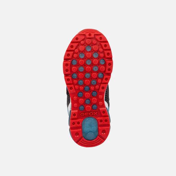 Geox Kinder Super Mario Turnschuhe – Schwarz / Blau / Rot