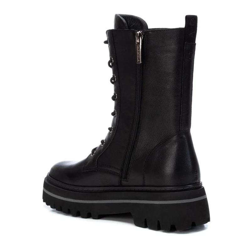 Carmela Modischer Damenstiefel aus Leder – Schwarz