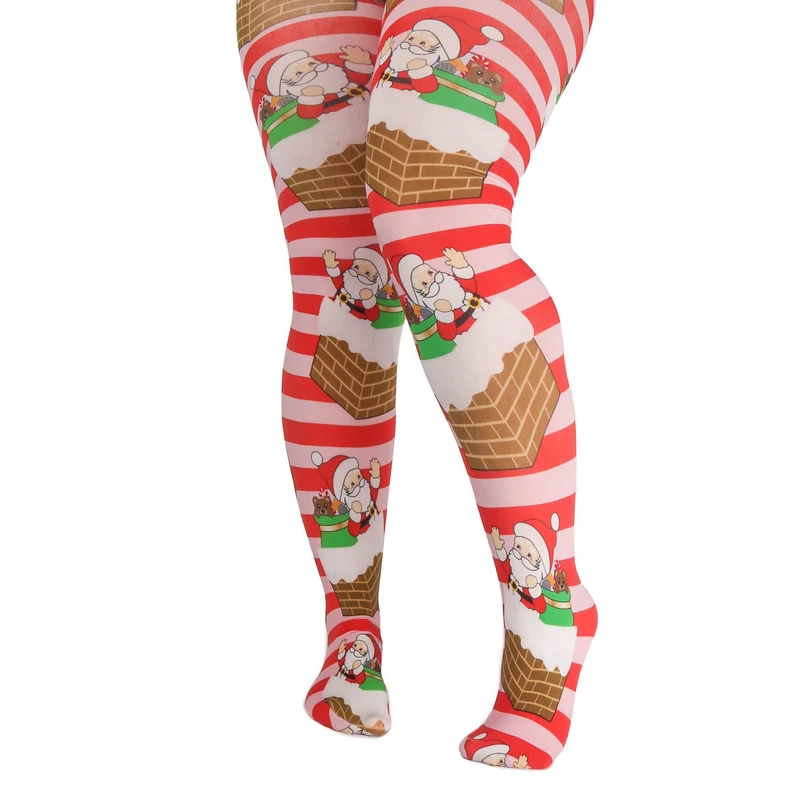 Irregular Choice Weihnachtsstrumpfhose für Damen – Rot