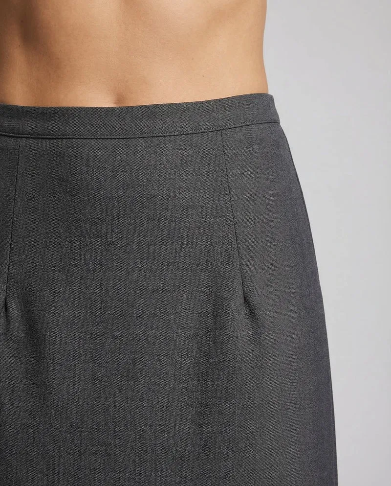 Damen langer Rock mit hohem Bund und gerader Silhouette