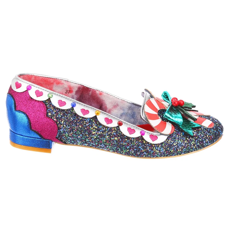 Irregular Choice Damen Yule Love This Flat - Schwarz