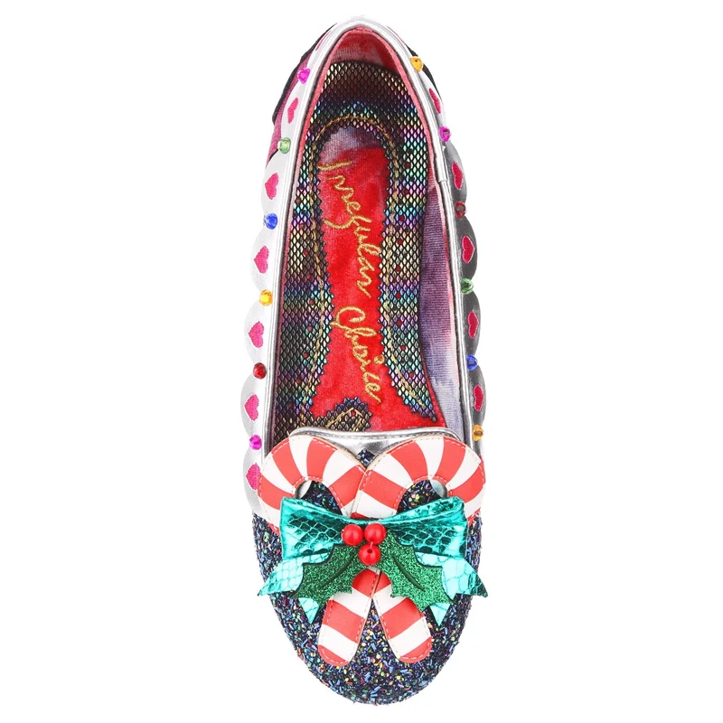 Irregular Choice Damen Yule Love This Flat - Schwarz