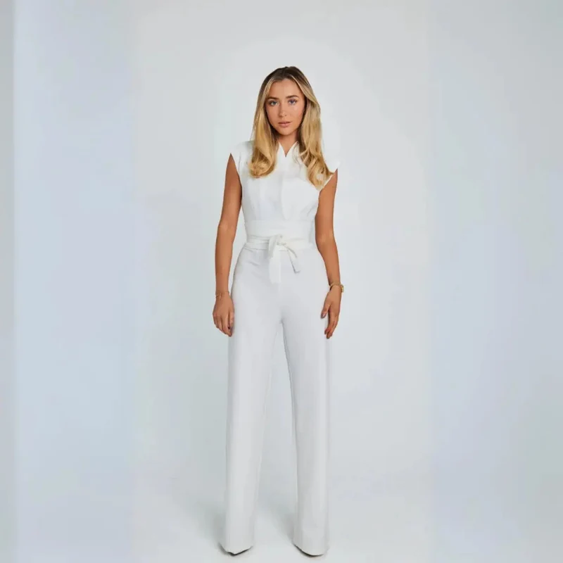 Damen Ärmelloser Jumpsuit mit Weitem Bein