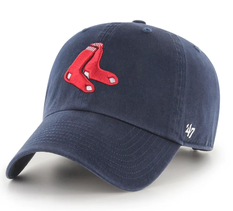 '47 Brand Unisex Boston Red Sox Clean Up Cap – Marineblau/Rot