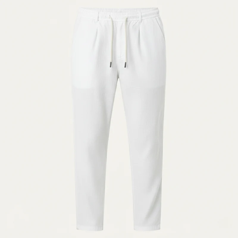 Herren Hose mit geradem Bein und Kordelzugbund