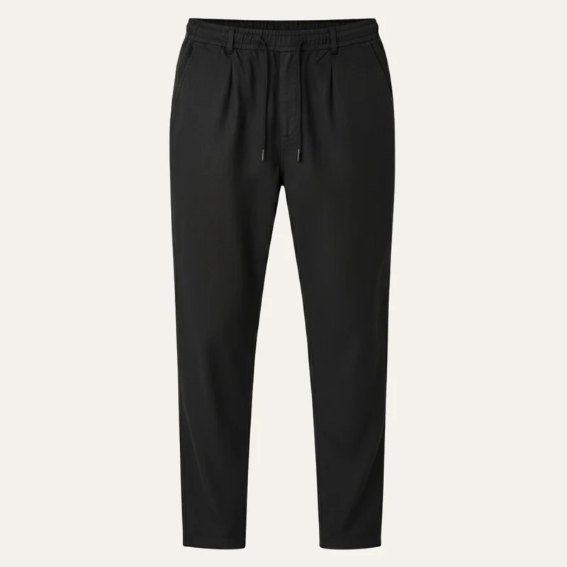 Herren Hose mit geradem Bein und Kordelzugbund